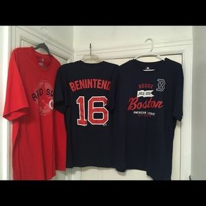 3 Brand New Boston Red Sox Mens Large T-Shirt Lot